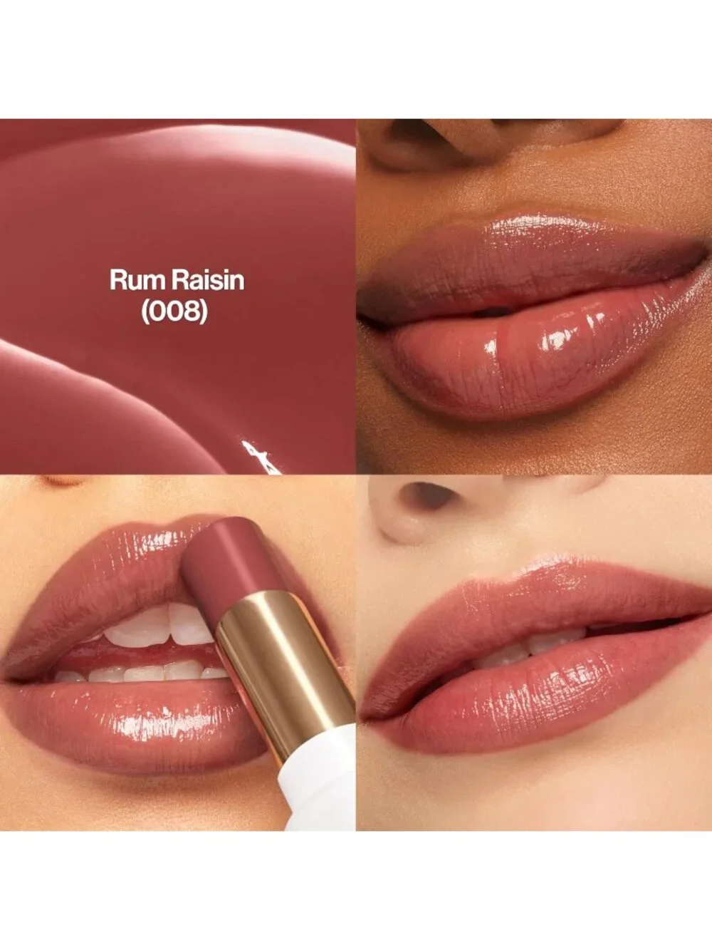 Revlon 008 Rum Raisin Lustrous Glass Shine Balm Hydrating Tinted Lip Gloss